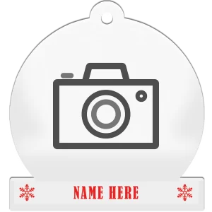 Custom photo snow globe-shaped Christmas ornament